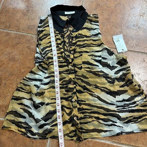 NWT Equipment Velvet Collar Tank Button-down Top size L - Picture 9 of 9